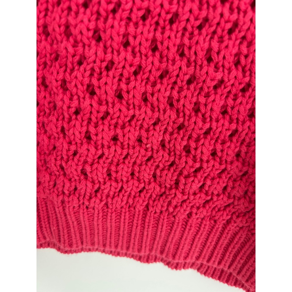 Liz Claiborne Petite NWT Pink Pointelle Knit Crew Neck Sweater New Size PM - Picture 6 of 8